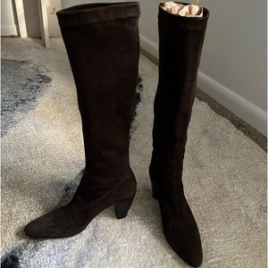 Robert Clergerie suede knee high boots (size 38)